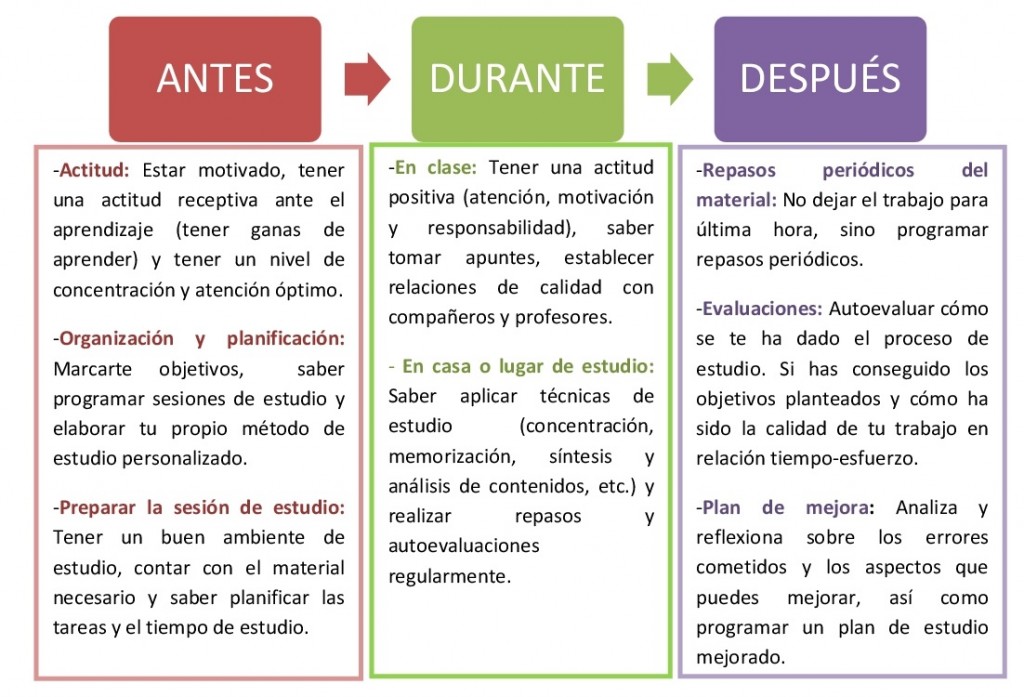 Consejos para un estudio eficiente. OrientaNova