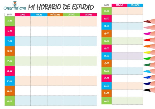 horario de estudio