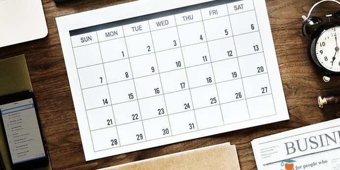 calendario de estudio